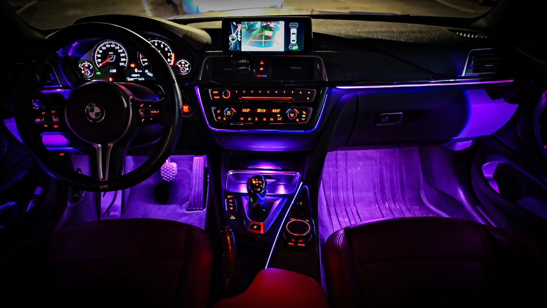 BMW M4 installed interior lighting