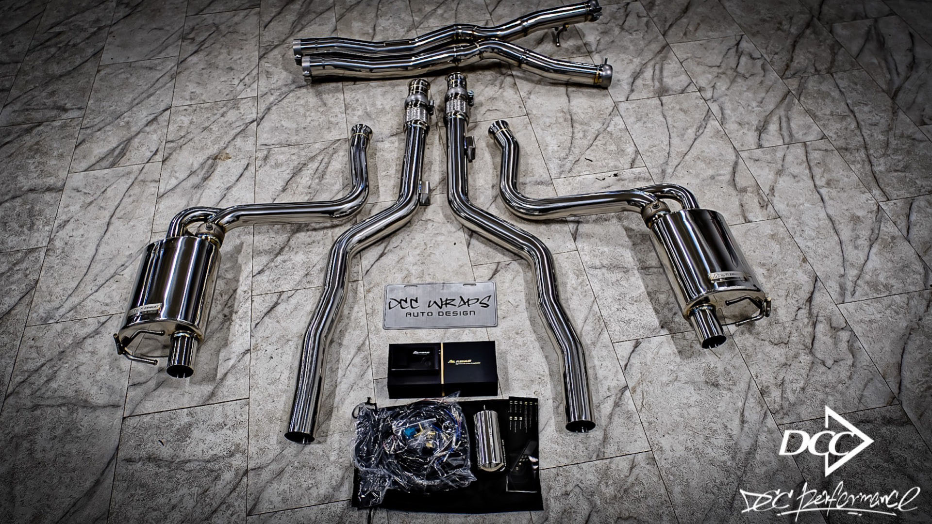 Mercedes Benz C43 AMG installed FI exhaust system