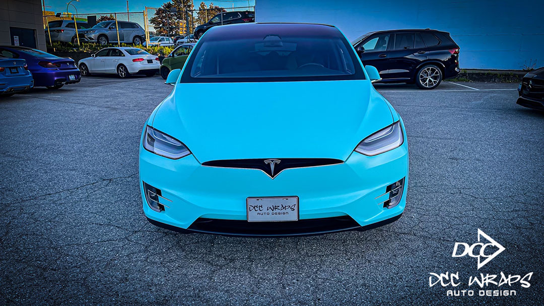 特斯拉 Model X 天空蓝贴膜