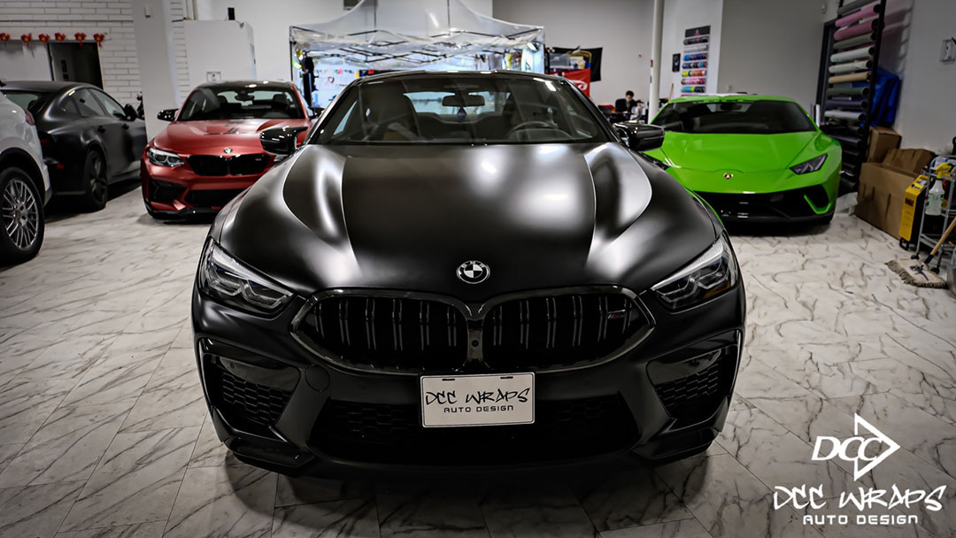 BMW M8 Competition wrapped satin black
